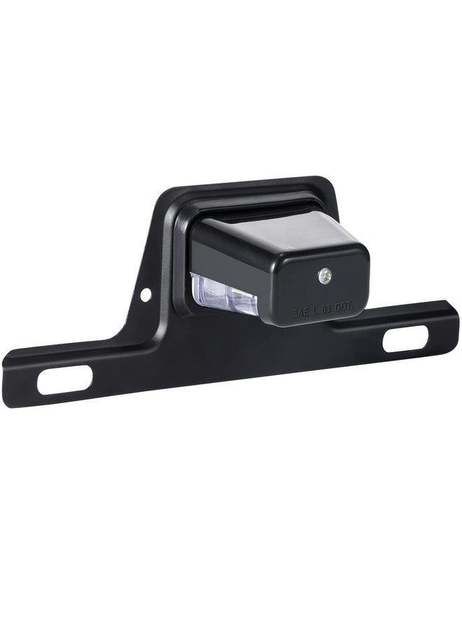 Partsam LED License Plate Light Waterproof 12V DC License Tag Light with Holder Drainage Hole Steel Bracket Mount ABS Housing PC Lens for Trailer Truck Pickup UTV ATV RV Boat 12V DOT Compliant - Image 1